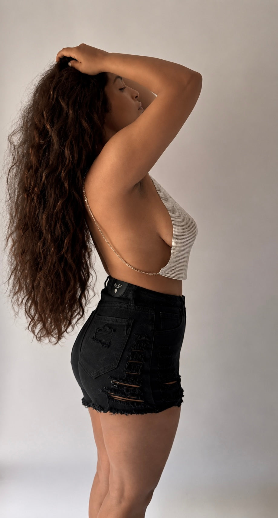 Encanto Chainmail Cowl Halter Top