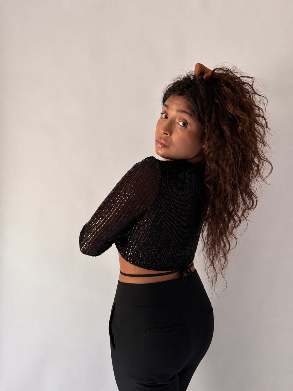 Sequin Long Sleeve Top