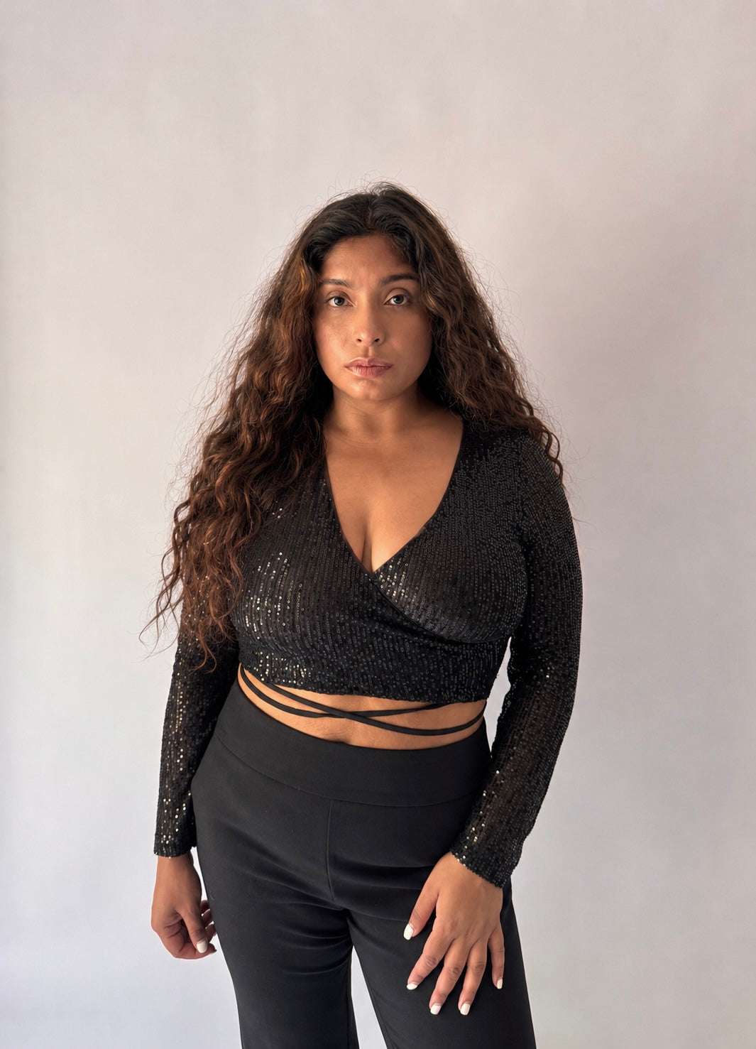 Sequin Long Sleeve Top