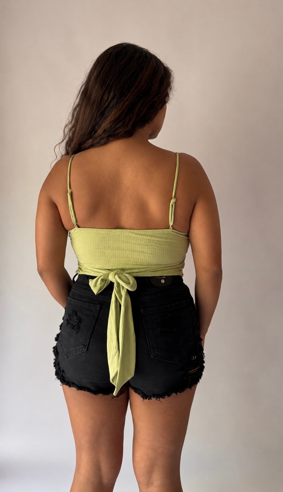 Colorful Tie-Waist Cami Top
