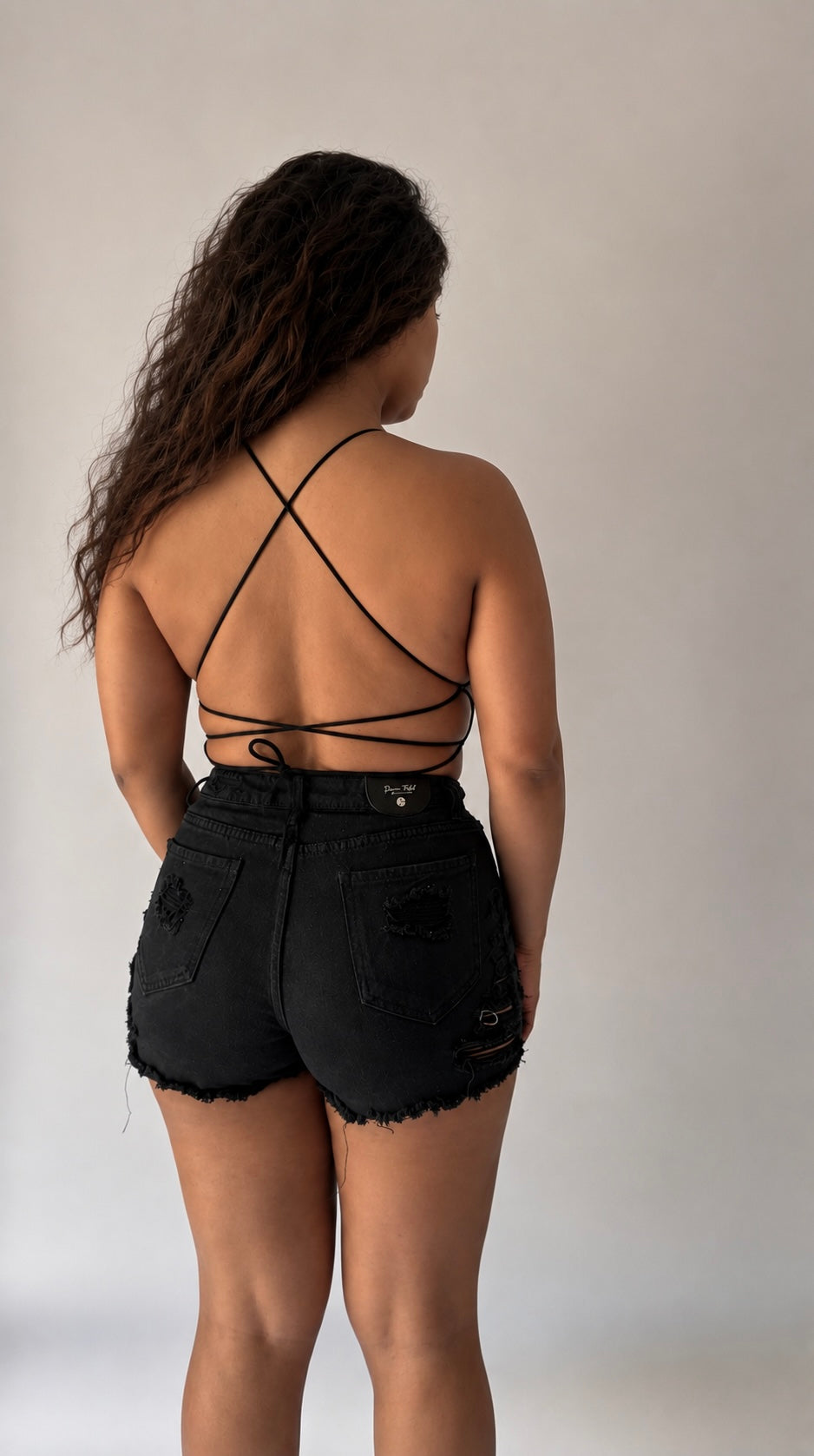 Sparkly Lace-Up Back Festival Top