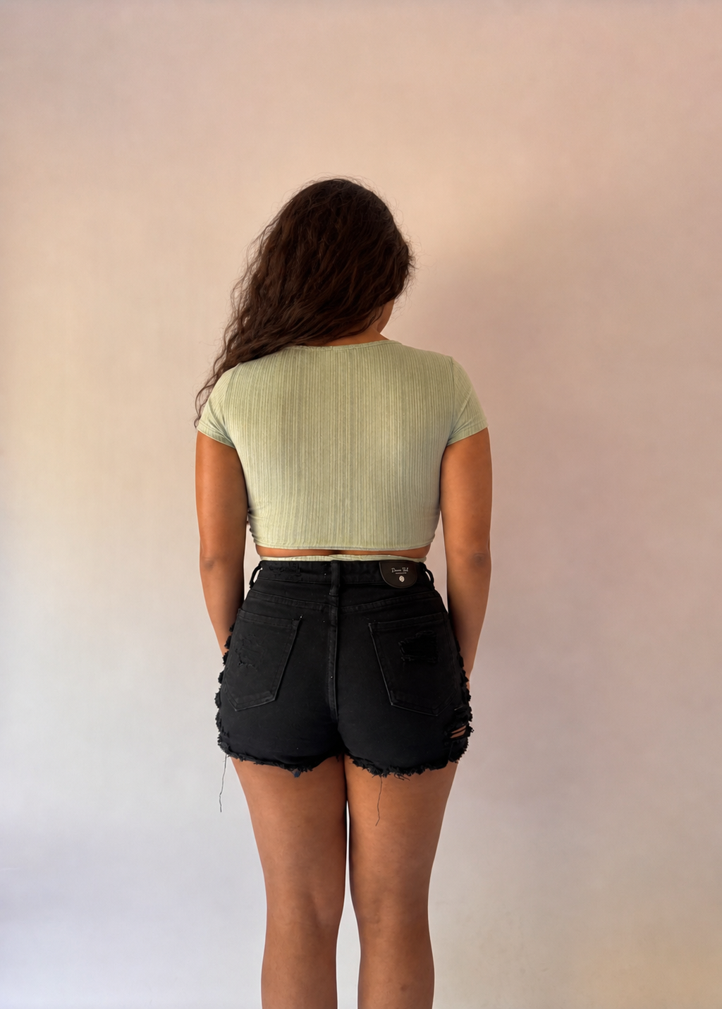 Ribbed Short Sleeve Crop Top