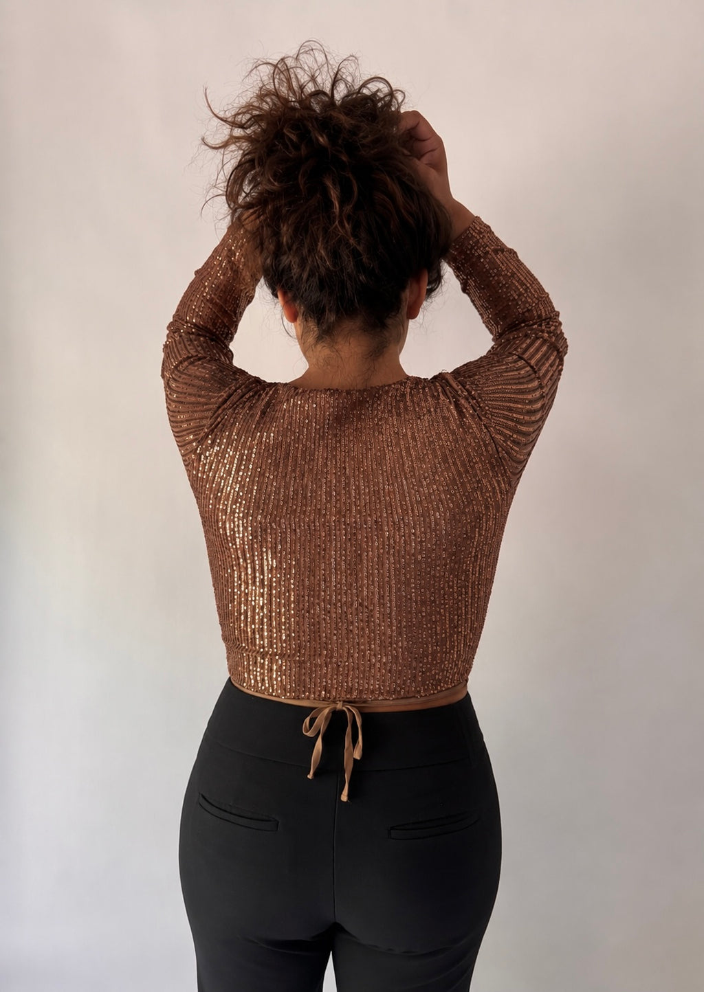 Sequin Long Sleeve Top