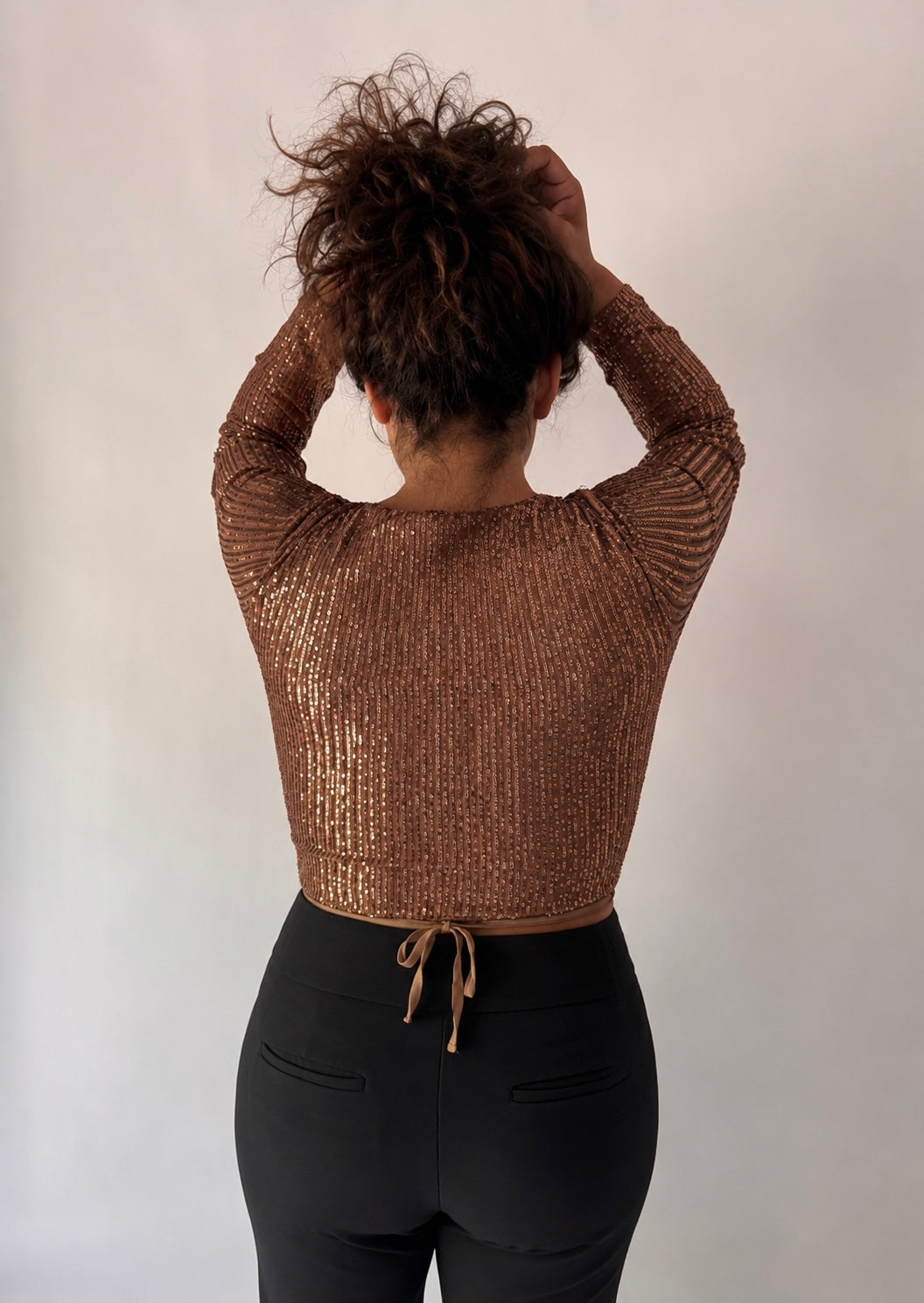 Sequin Long Sleeve Top