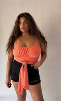 Colorful Tie-Waist Cami Top