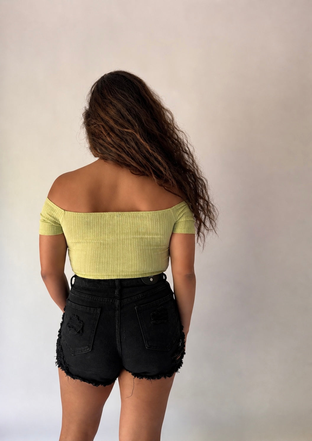 Off-Shoulder Ruched Crop Top