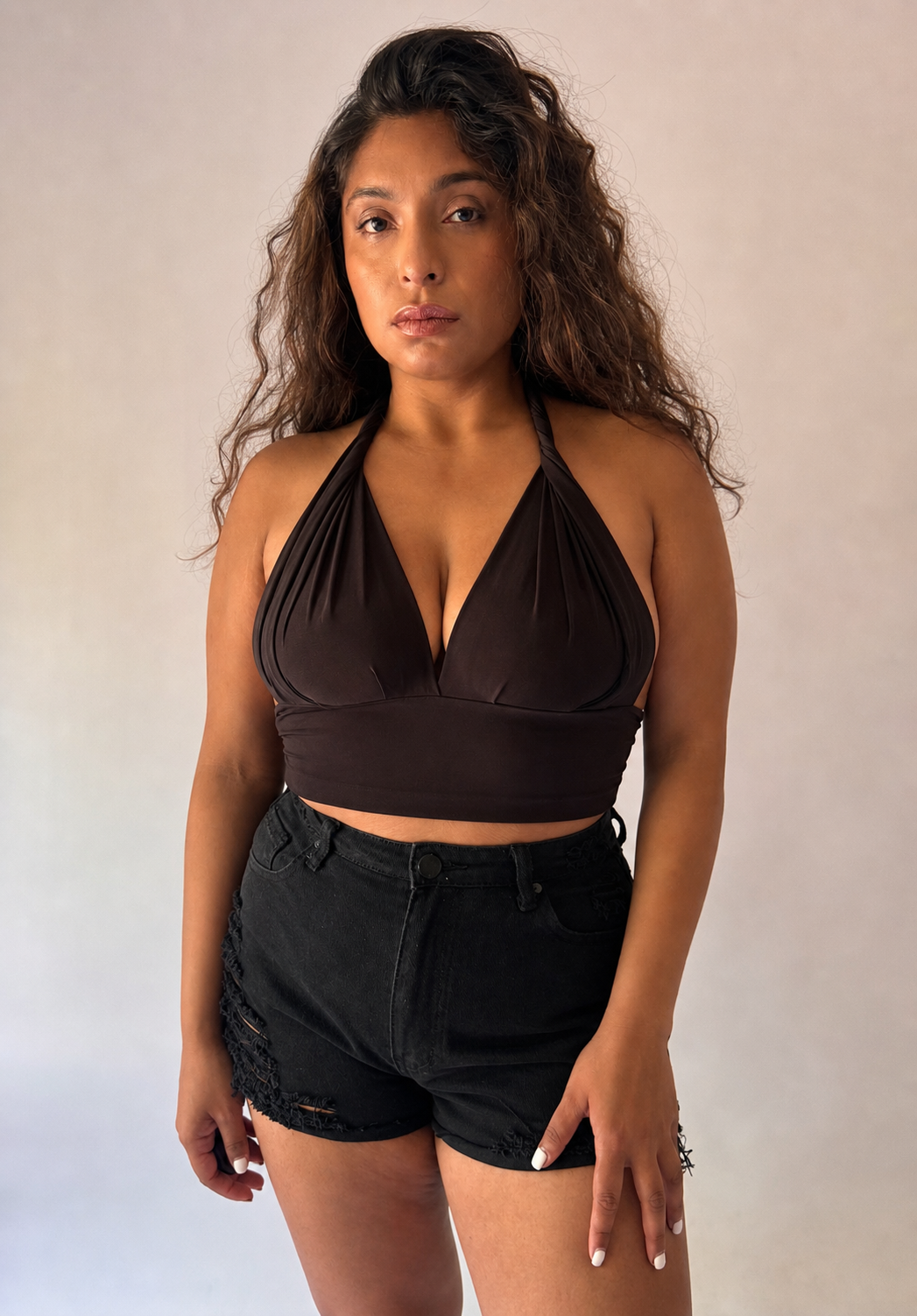 Tesoro Multi-Way Halter Crop Top