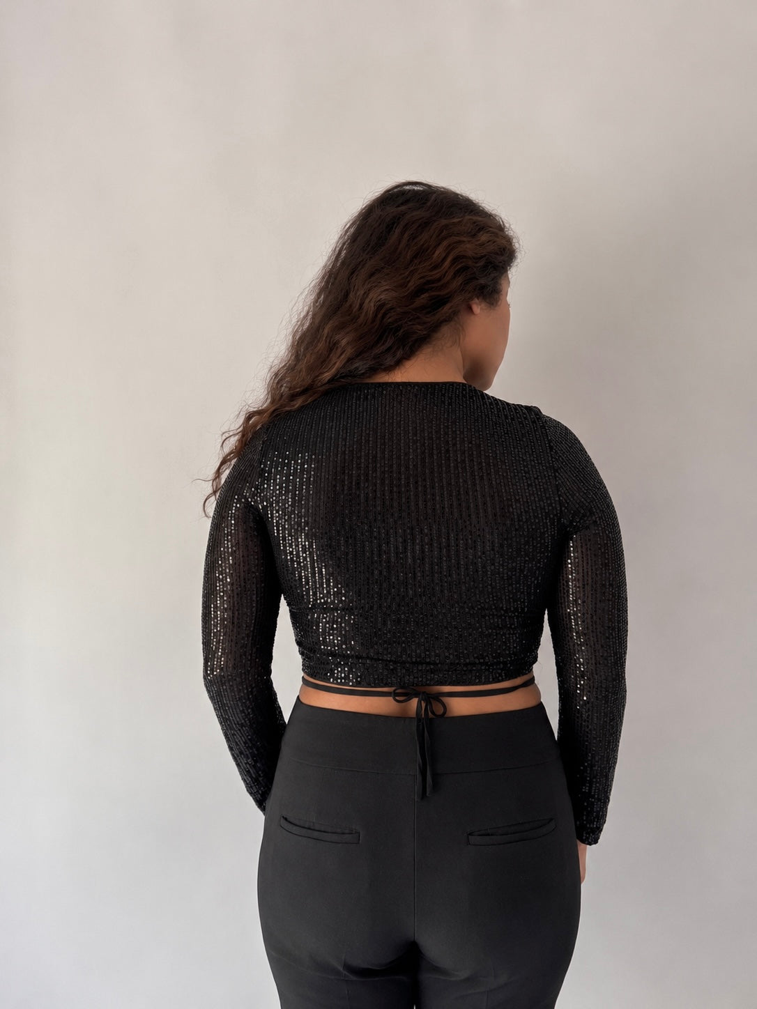 Sequin Long Sleeve Top