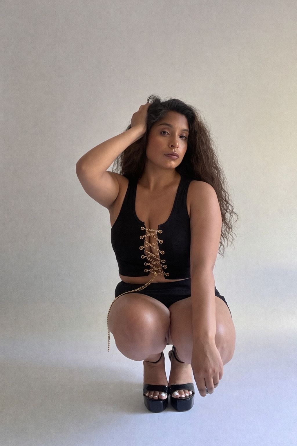 Lace-Up Chain Detail Set