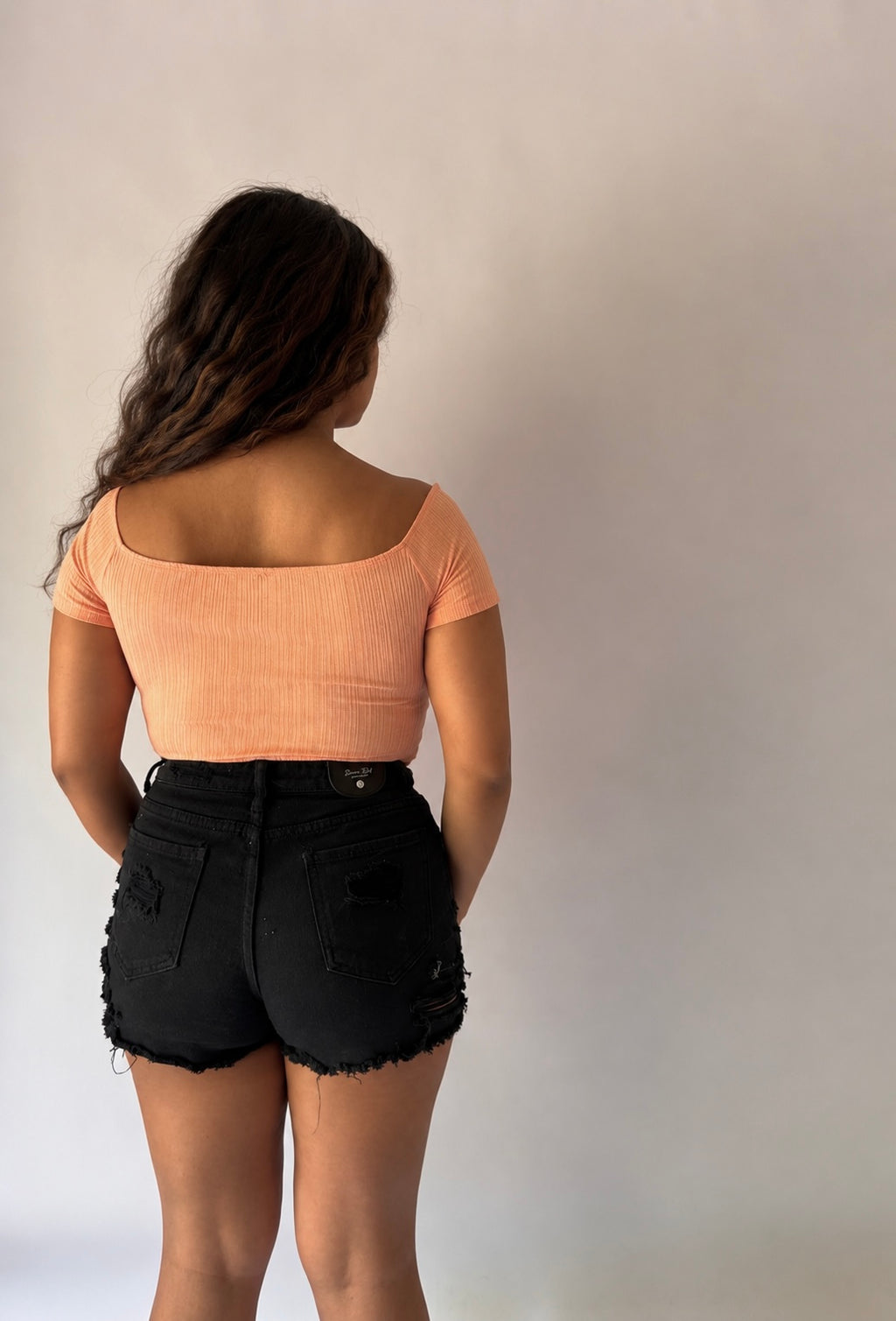 Off-Shoulder Ruched Crop Top