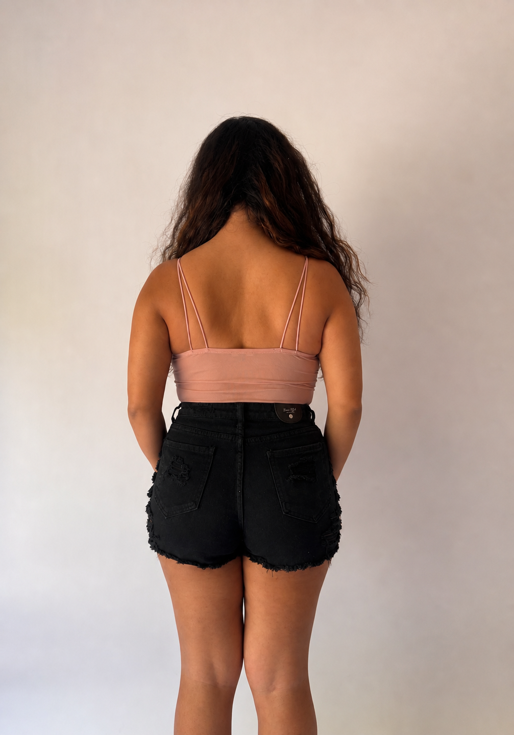 Rhinestone Sheer-Back Bodysuit