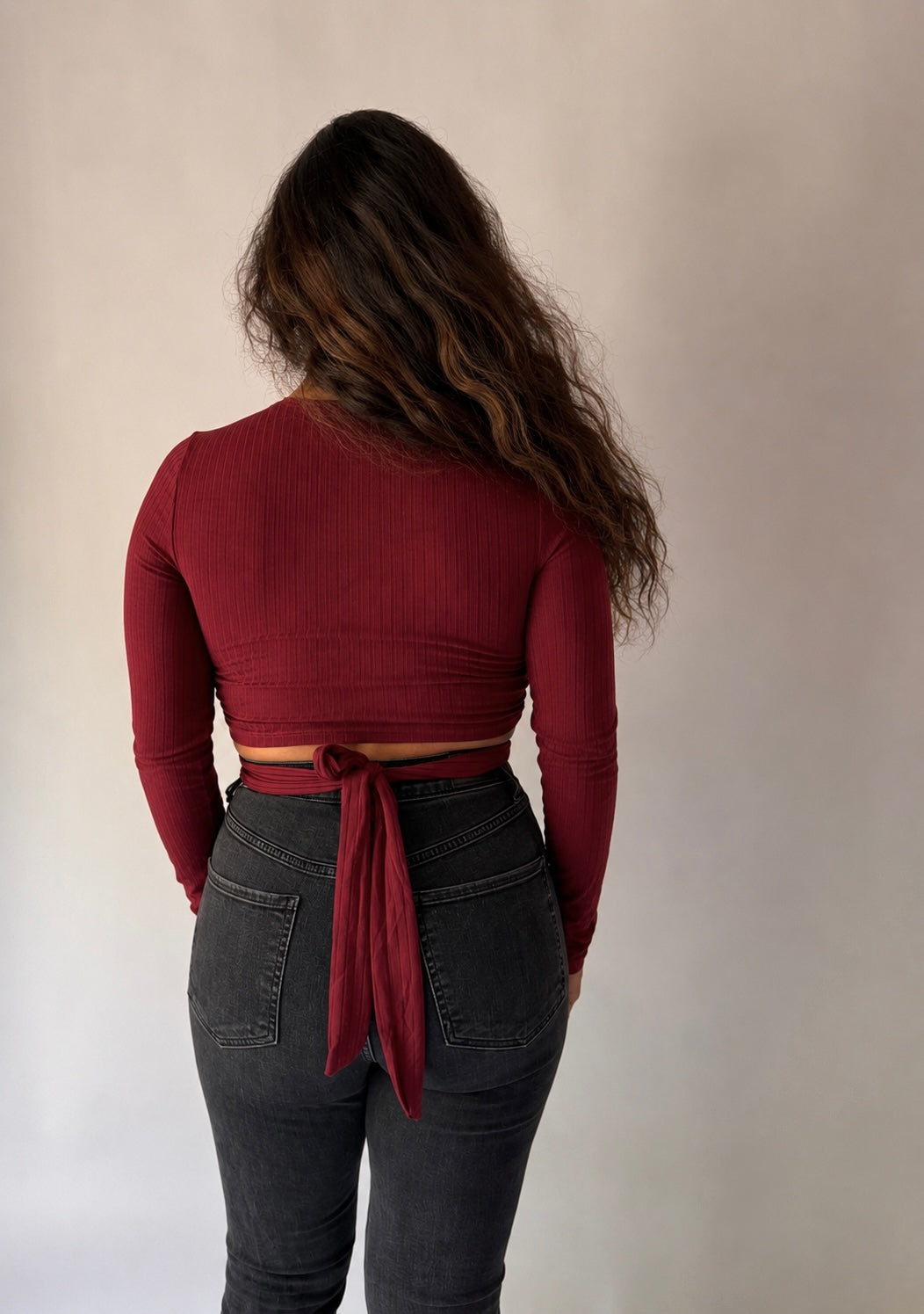 Tie-Waist Long Sleeve Top