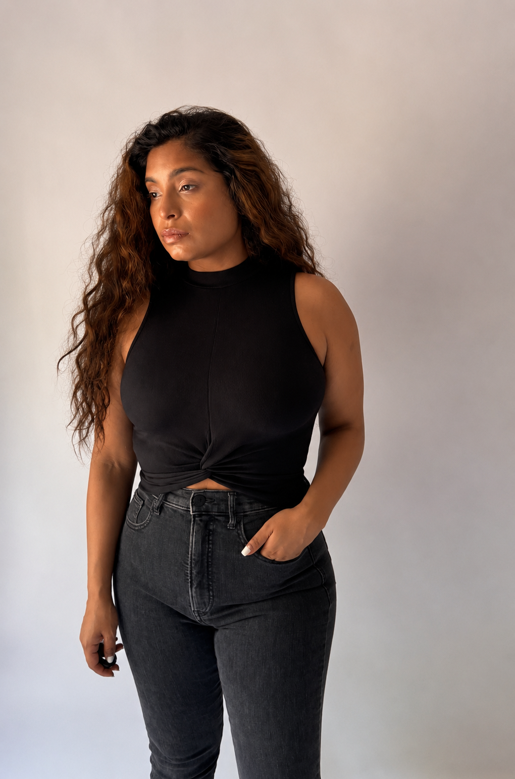 Ribbed Sleeveless Crop Top