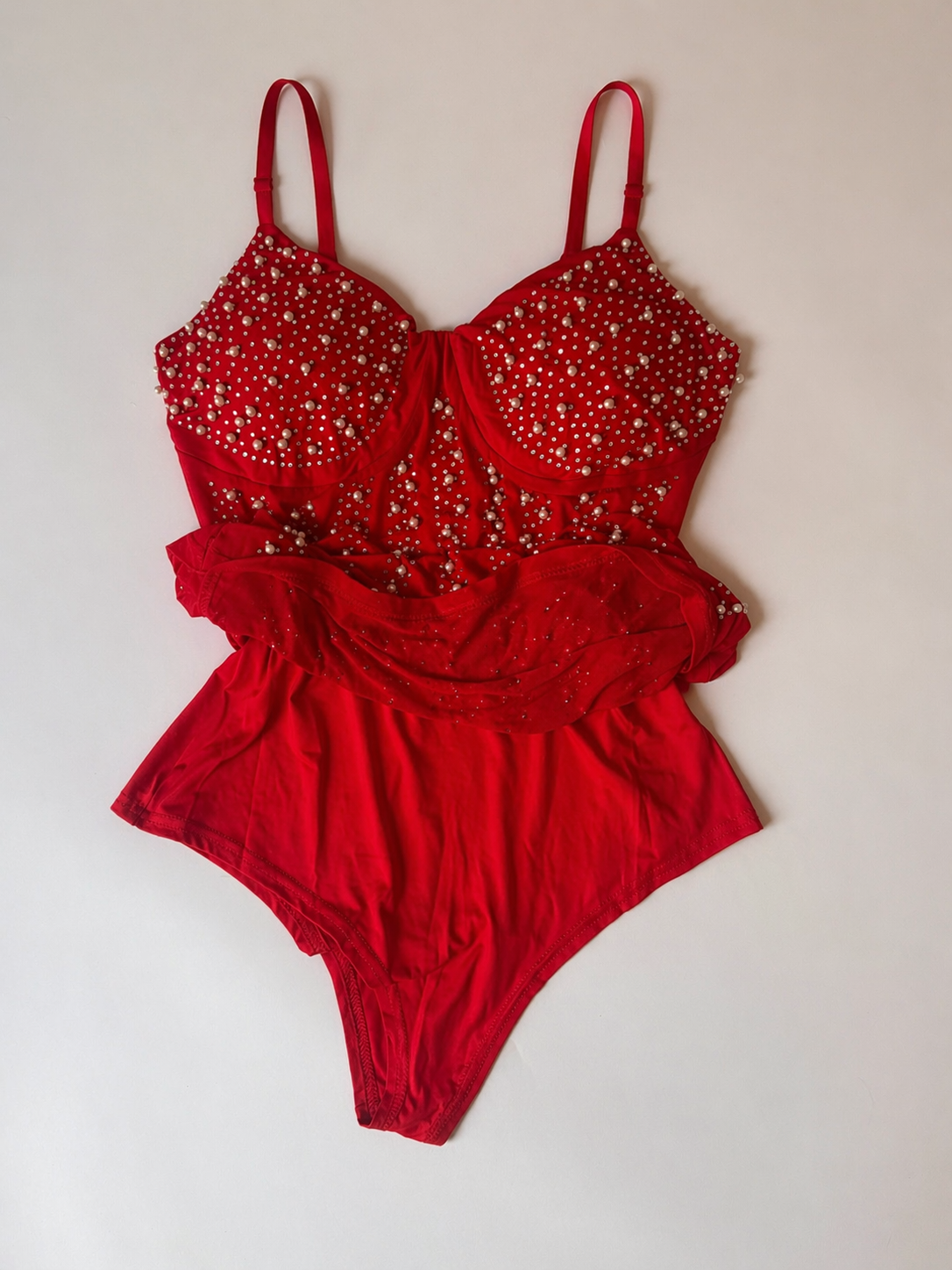 Tentación Rhinestone Embellished Sheer Slip Mini Dress